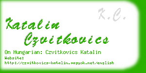 katalin czvitkovics business card